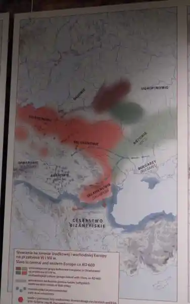 Slav tribes in central and eastern Europe ca A.D. 600